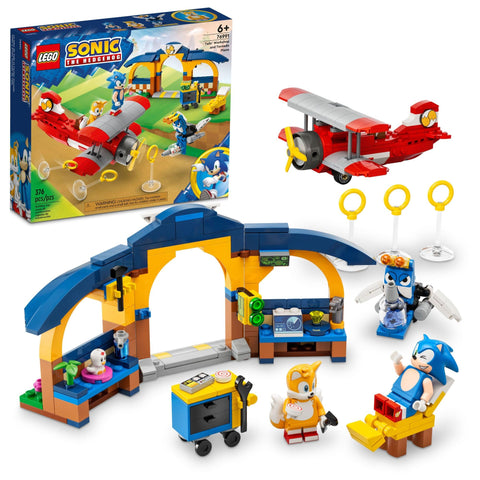 LEGO Sonic The Hedgehog TailsÃƒÆ’Ã‚Â¢ÃƒÂ¢Ã¢â‚¬Å¡Ã‚Â¬ÃƒÂ¢Ã¢â‚¬Å¾Ã‚Â¢ Workshop and Tornado Plane 76991 Building Toy Set, Airplane Toy with 4 Sonic Figures and Accessories for Creative Role Play, Gift for 6 Year Olds who Love Gaming