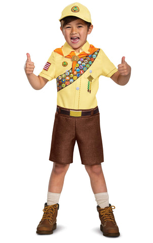 Disguise Russell from Up Costume, Disney Pixar Movie Inspired Character Outfit for Kids, Classic Child Size Small (4-6) Brown (106959L)