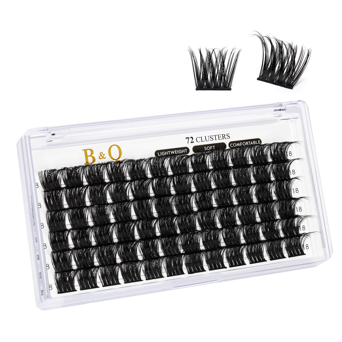 Lash Clusters B16 D Curl 8-16MIX DIY Eyelash Extensions 72 Clusters Lashes (B16,D-10mm new)