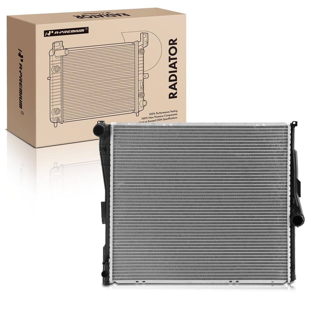 A-Premium Engine Coolant Radiator Assembly Compatible with BMW E83 Series X3 2004 2005 2006