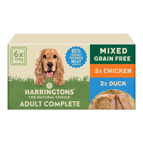 Harrington's Grain Free Mixed Selection Box Dog Food 6 x 150g (Pack of 4)