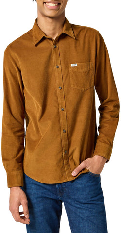 Wrangler Men's 1 x Corduroy Shirt, Monks Robe, L