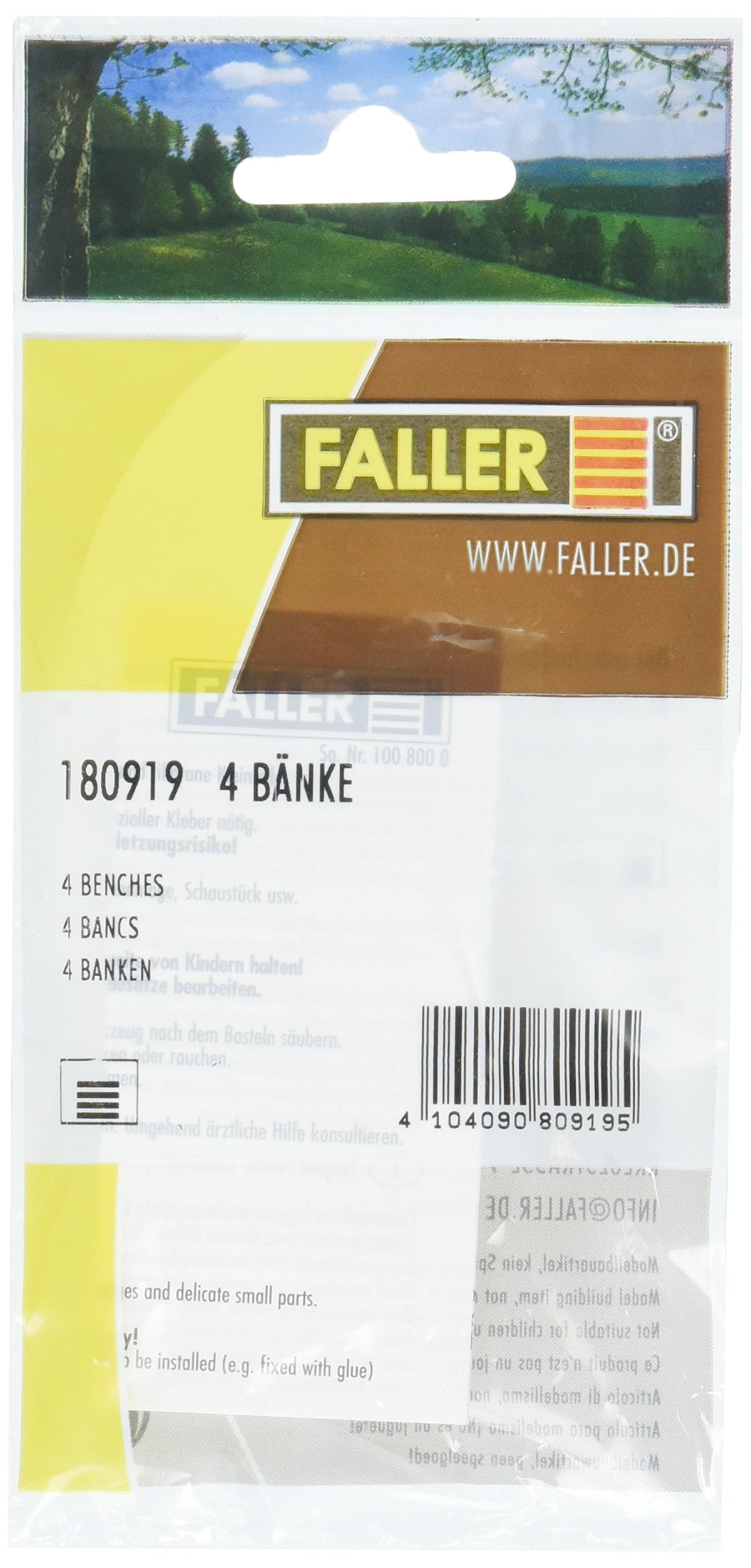 Faller 180919 Benches 4/Scenery and Accessories