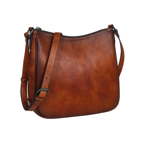 Iswee Womens Genuine Leather Handbags Tote Bag Shoulder Bag Top Handle Satchel Designer Ladies Purse Hobo Crossbody Bags(IR024-Brown)