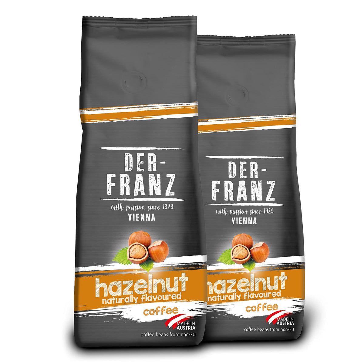 Der-Franz Coffee, flavoured with Hazelnut, ground, 2 x 500 g