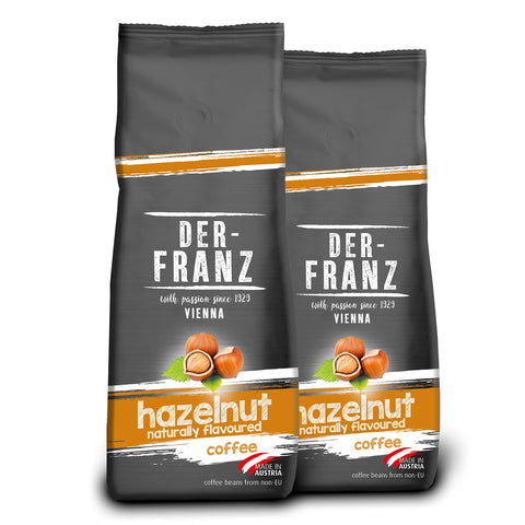 Der-Franz Coffee, flavoured with Hazelnut, ground, 2 x 500 g