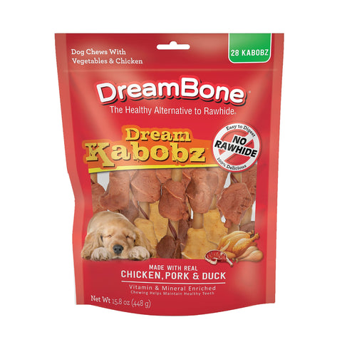 DreamBone Dream Kabobz 28 Count, Rawhide-Free Chews for Dogs