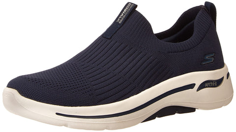 Skechers Women's Go Walk Arch Fit Iconic Sneaker, Navy, 12