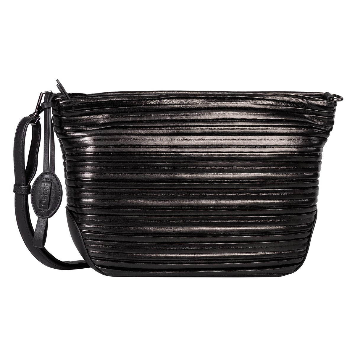 Gabor Womens Nicola Shoulder Bag, Metallic Black, M