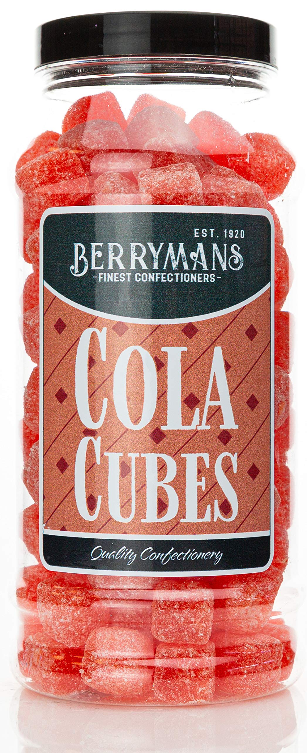 Original Cola Cubes Kola Retro Sweets Gift Jar By Berrymans Sweet Shop - Classic Sweets, Traditional Taste.