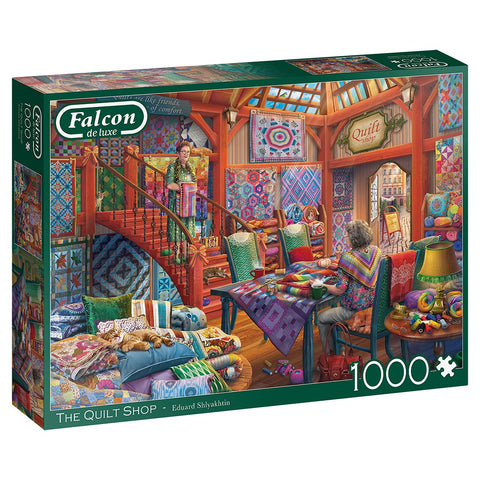 Jumbo, Falcon de luxe - The Quilt Shop, Jigsaw Puzzles for Adults, 1,000 piece