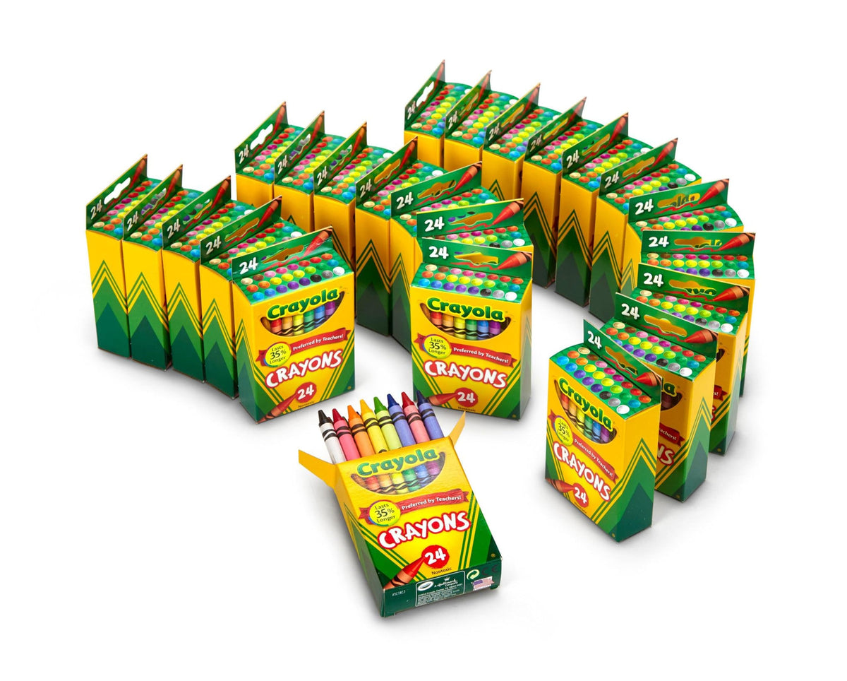 Crayola Crayons Bulk, Back to School Supplies, 24 Box Classpack, 24 Assorted Colors