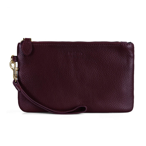 befen Wristlet Purses for Women, Genuine Leather Small Clutch Bag Cell Phone Purse and Handbags with Wrist Strap & Card Slots
