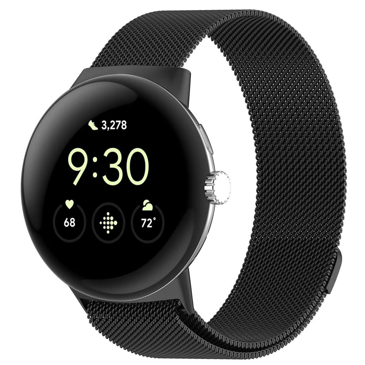 TINGYR Strap Compatible with Google Pixel Watch 3 45mm, Braided Stainless Steel Bracelet,Watch Replacement Straps Compatible with Google Pixel Watch 3 45mm.