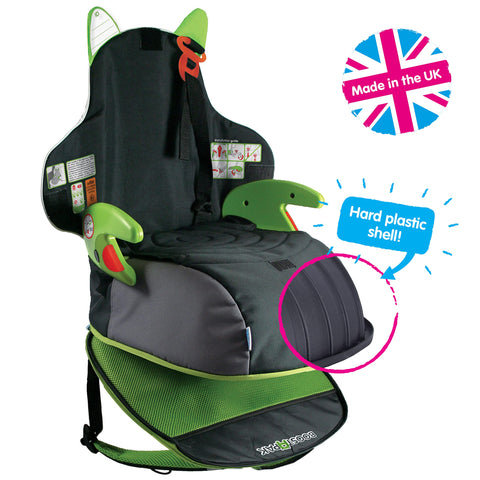 Trunki BoostApak | Kids Travel Backpack and Portable Child Car Booster Seat | Group 2-3 | Ages 4 - 12 Years (Green)