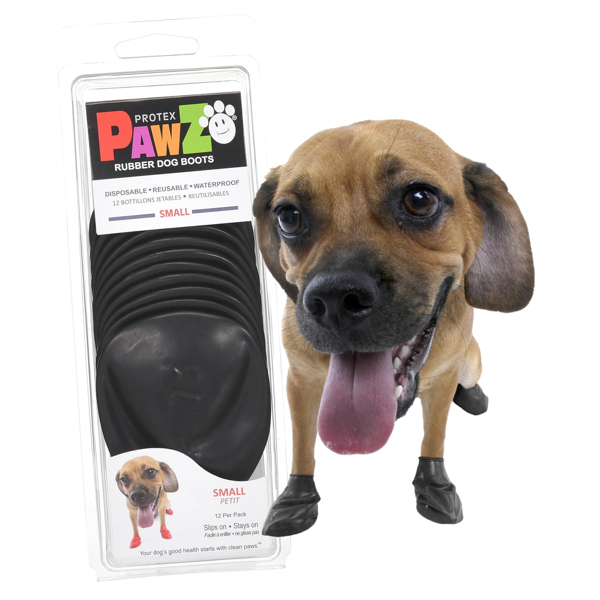 Pawz Dog - Black Dog Boots, Small