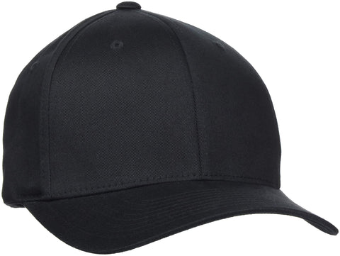 Flexfit Unisex Organic Cotton Cap Yupoong Flexfit Headwear, black, S-M UK