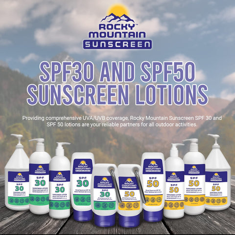 Rocky Mountain Sunscreen SPF 50 16 oz | Broad Spectrum UVA/UVB Protection | Hawaii 104 Reef Act Compliant (Oxybenzone & Octinoxate Free) | Water Resistant 80 Min. | Fragrance Free With Pump (16 Fl Oz)