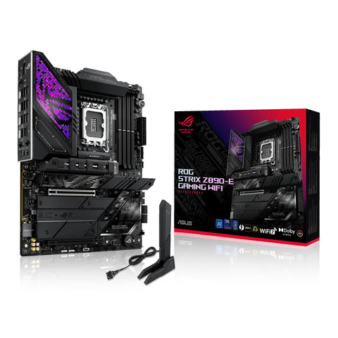 ASUS ROG Strix Z890-E Gaming WiFi Intel® Z890 LGA 1851 ATX, Advanced AI PC-Ready Motherboard, 18+2+1+2 Steps, DDR5, WiFi 7, 7X M.2, Thunderbolt™ 4, USB Type-C®, AI Overclocking, Cooling and