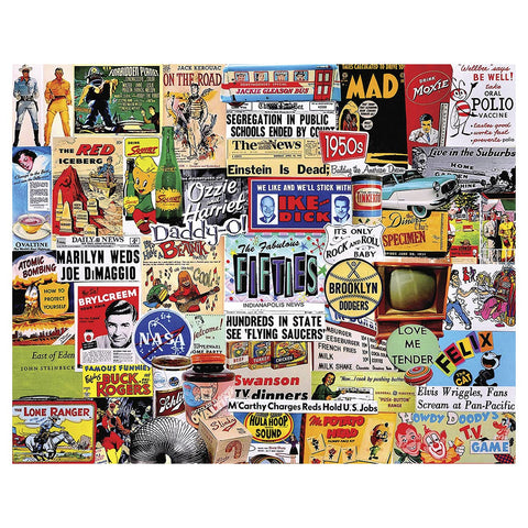 White Mountain Puzzles Fabulous 50s - 1000 Piece Jigsaw Puzzle