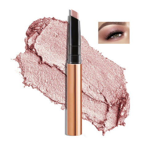 Boobeen Glitter Eyeshadow Stick, Cream Highlighter Shimmer Eye Brightener Pen for Women, Waterproof Eye Shadow Stick to a Create Multi-Dimensional Eyes Look