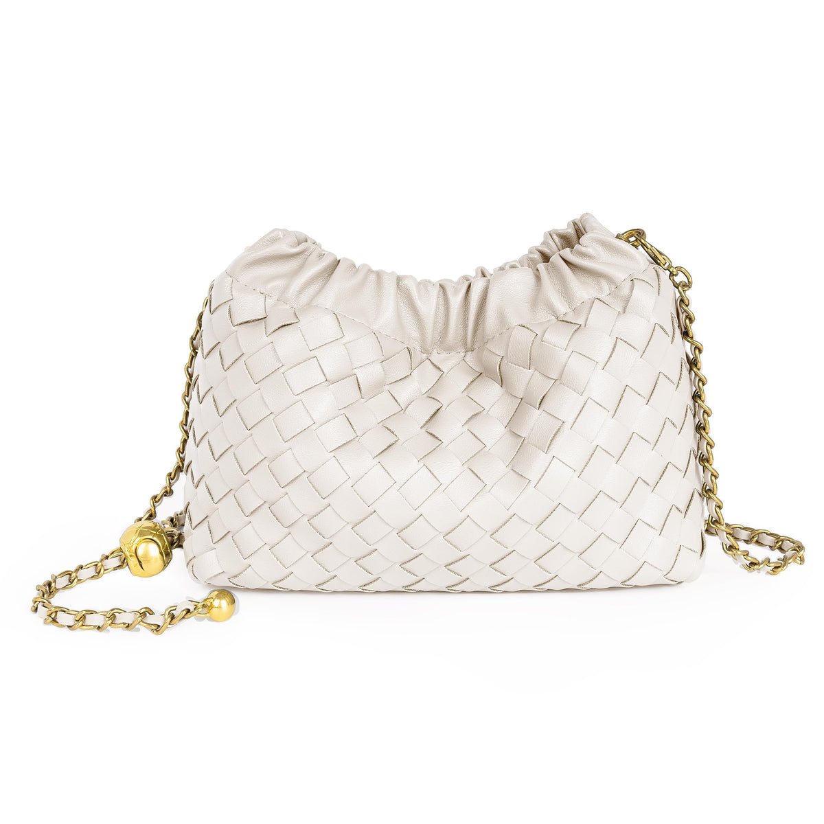 Woven Leather Small Crossbody Bag For Women Trendy. Dumpling Bag Ruched Clutch Purse For Women Evening Bag. Hobo Bag Cloud Purse Shoudler Bag