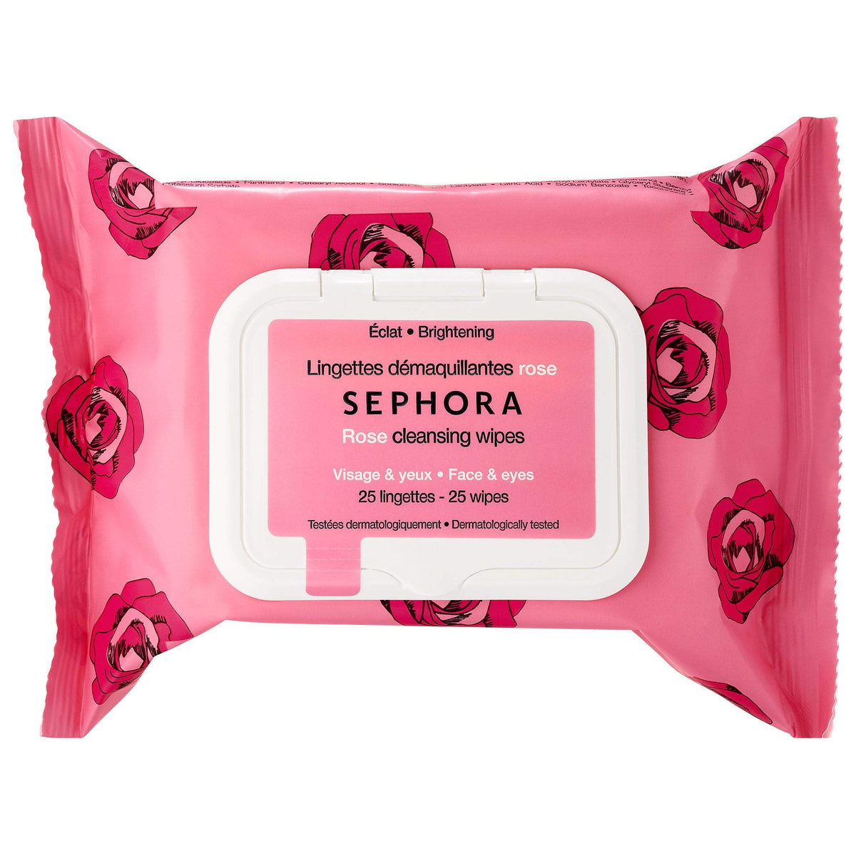 SEPHORA COLLECTION Cleansing & Exfoliating Wipes ROSE 25 WIPES