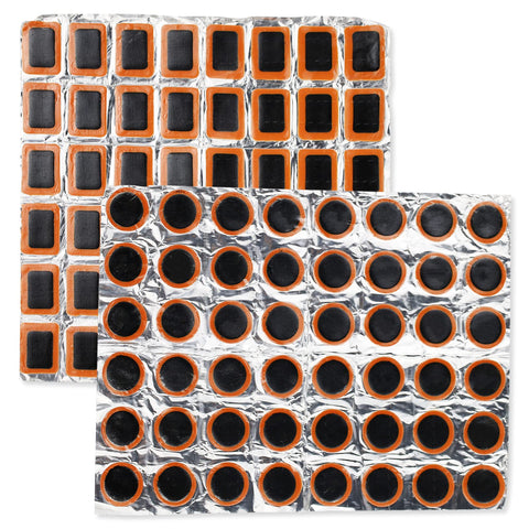 SZCXDKJ 96Pcs Square Patch+Round Patch, Bicycle Tube Puncture Rubber Patches Bike Tyre Repair Kits Inner Tube Puncture Repair Kit