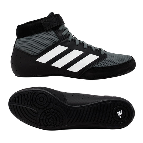 adidas Men's Mat Hog 2.0 Wrestling Shoe, Black/Onyx/White, 6 UK