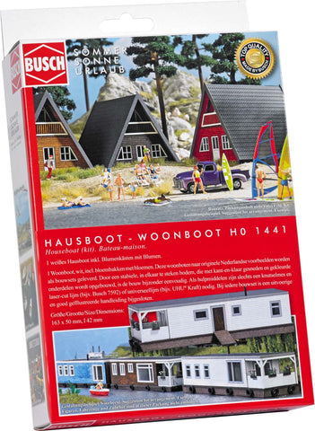 Busch 1441 Houseboat White HO Scale Model Vehicle
