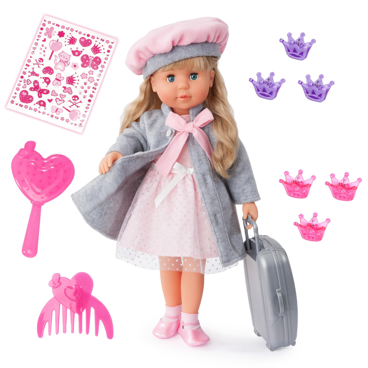 Bayer Design 94635AX Charlene Functions Doll Pram, 46 cm