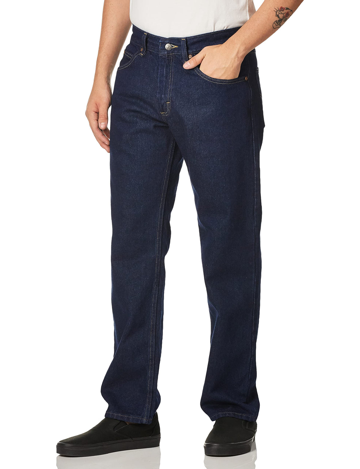 Lee Men's Regular Fit Straight Leg Jean, Pepper Prewash, 28W x 32L