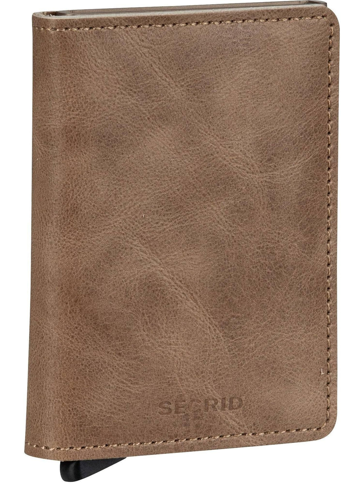 Secrid Slimwallet Vintage Brown Leather SV-Taupe for 4 Cards with or 6 Unembossed Cards Dimensions: 4 x 2.7 x 0.62 inches SV-Taupe, Taupe, 10,2 x 6,8 x 1,6 cm, Classic