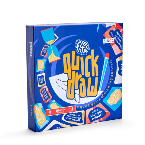 BINCA Fletter Quick Draw, Fun Drawing Game for All Ages | Family Card Game for Kids, Teens, and Adults | Fosters Creativity and Innovative Thinking | Suitable for Ages 5, 6, 7 & 8 Years (2-4 Players)