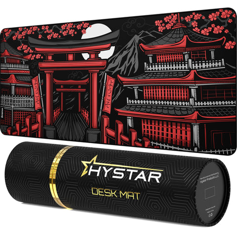 Hystar Extended Gaming Mouse Pad | XXXL 45" x 20" | 5mm Thick, Waterproof Surface, Smooth Polyester Fabric, and Natural Rubber Base | Zen
