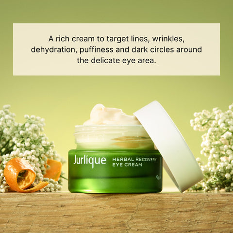 Jurlique - Herbal Recovery Eye Cream - Anti-Aging Eye Cream - Targets Wrinkles, Crow's Feet, Dark Circles, and Puffiness For All Skin Types - Natural Ingredients - 15ml