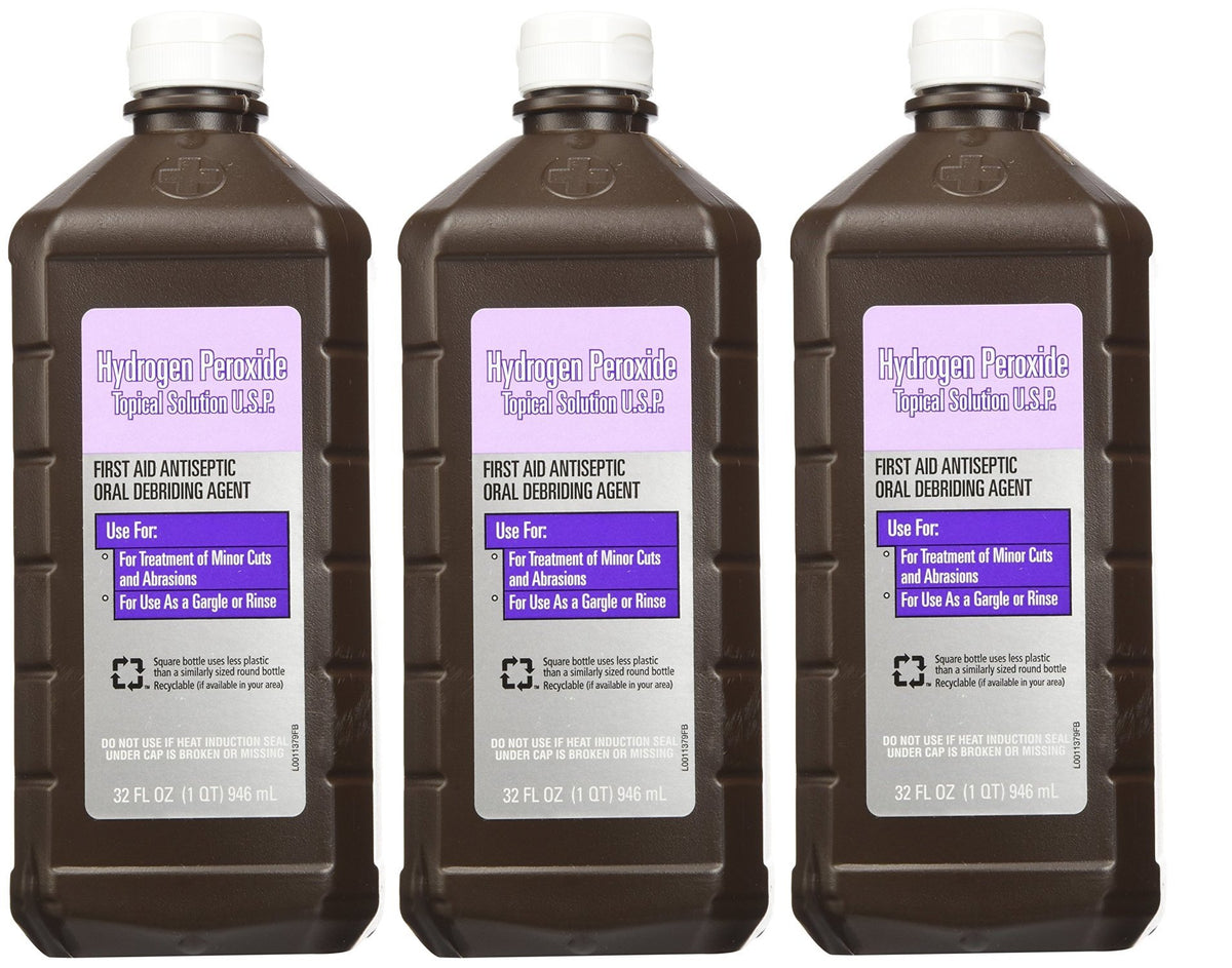Hydrogen Peroxide Topical Solution, 32 Ounce (3 Pack)