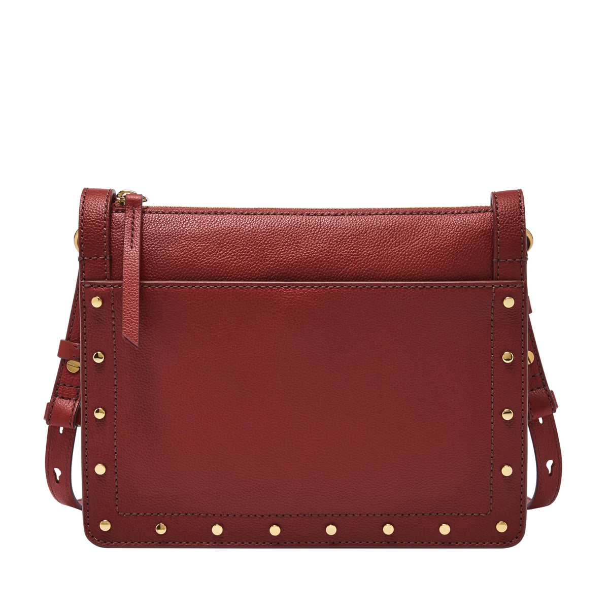 Fossil Taryn Crossbody, Scarlet W/Stud Trim