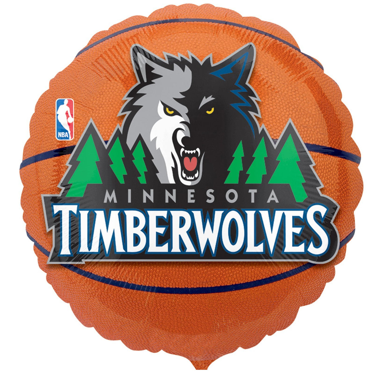 Anagram International Minnesota Timberwolves Flat Party Balloons, 18", Multicolor