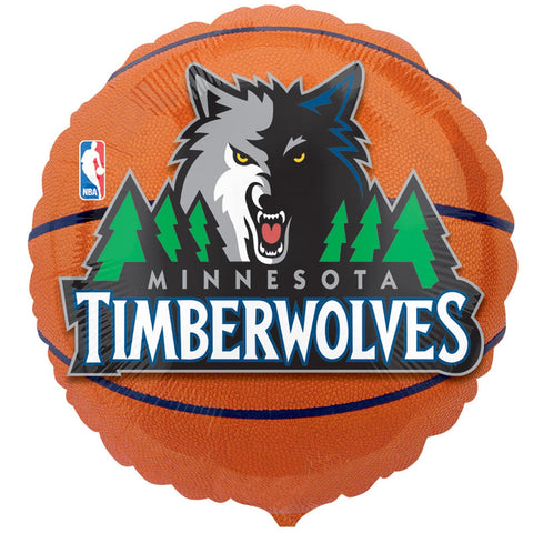 Anagram International Minnesota Timberwolves Flat Party Balloons, 18", Multicolor