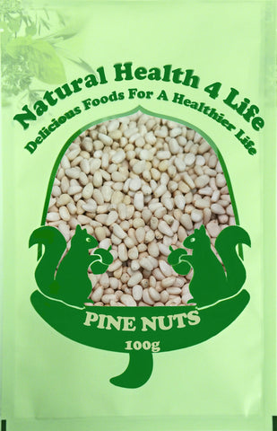 Natural Health 4 Life Raw Nuts Pine Nuts 100 g in Resealable Pouch (1 Pouch)