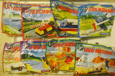 Mcdonald's 1989 Lego Motion - Set of 8, Happy Meal Toys