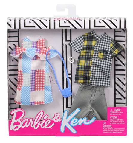 Barbie Fashion Pack with 1 Outfit Doll and 1 for Ken Doll, 4