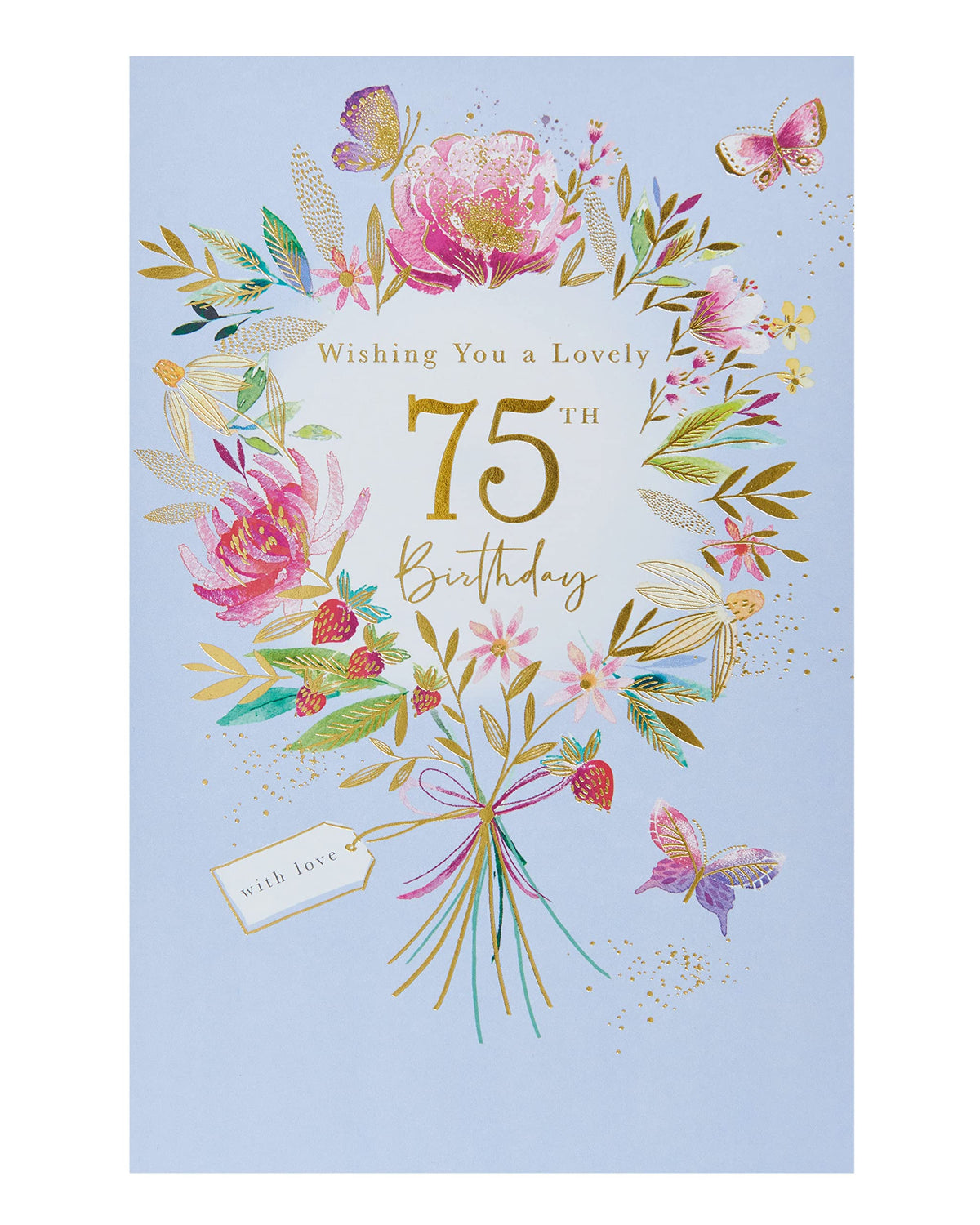 UK Greetings Happy 75th Birthday Card - 75th Birthday Card - Cute Birthday Card - Sweet Birthday Card, 736388-0-1, Multi