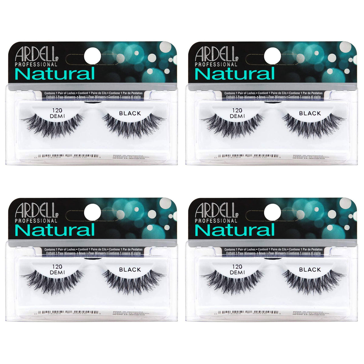 Ardell Natural Lashes False Eyelashes 120 Black (4 pack)