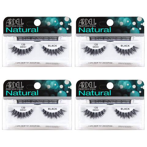 Ardell Natural Lashes False Eyelashes 120 Black (4 pack)
