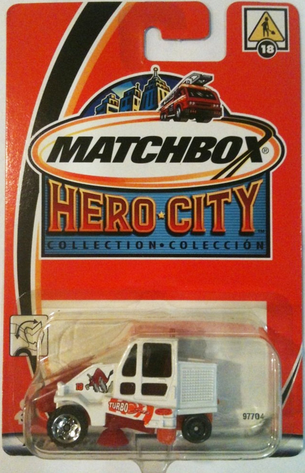 Matchbox Street Sweeper 2002 Hero City Series Street Sweeper Cleaner 1:64 Scale Collectible Die Cast Metal Toy Car Model #18