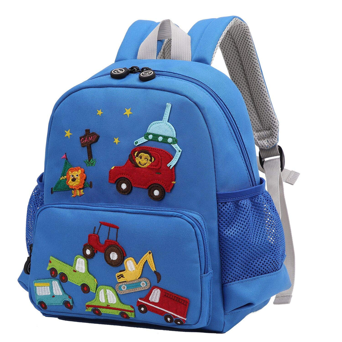 Willikiva Cute Zoo Little 3D Backpack Kids Backpack for Boys and Girls Toddler Backpack Waterproof Preschool Light Blue Car