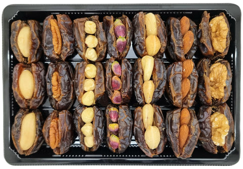Persis Premium 21 Piece Medjool Dates Filled with Nuts - Delicious and Juicy Jordan Dates (ASSORTED)