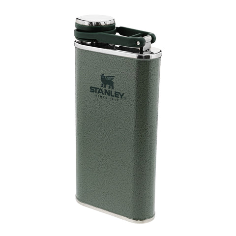 Stanley Classic Wide Mouth Hip Flask 0.23L - Large Opening For Easy Filling & Pouring - BPA-Free - Leakproof - Stainless Steel - For Whiskey Or Other Alcoholic Beverages - Green